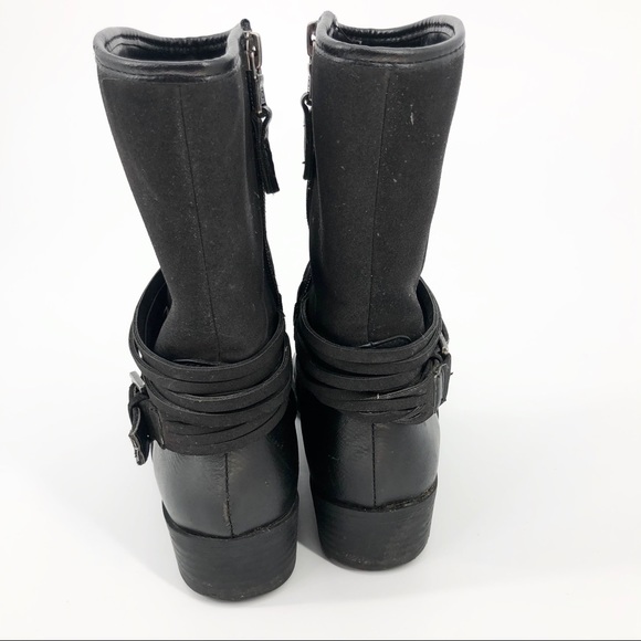 Chaps Gari Women’s/ Girl’s Moto Black Boots Size 5 - Picture 6 of 8